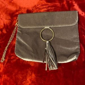 Gray hand bag wallet